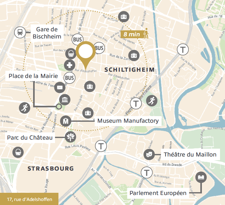 Strasbourg-Schiltigheim-rue d'Adelshoffen-plan