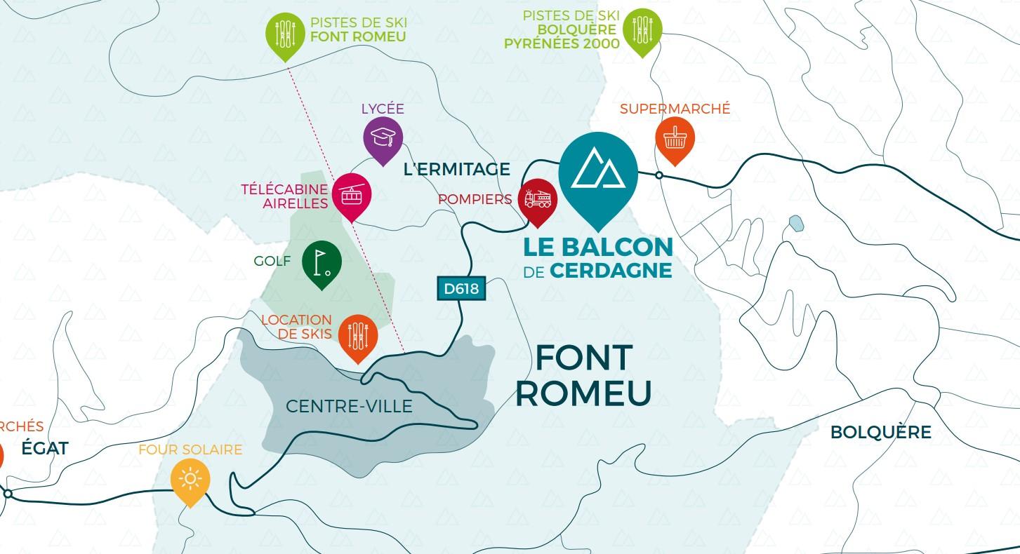 Balcons de Cerdagne - Font-Romeu-Odeillo-Via - Deficit foncier - Carte