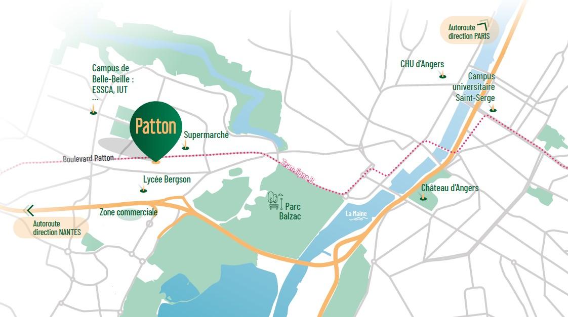 Patton - Angers - Loi Pinel - Carte