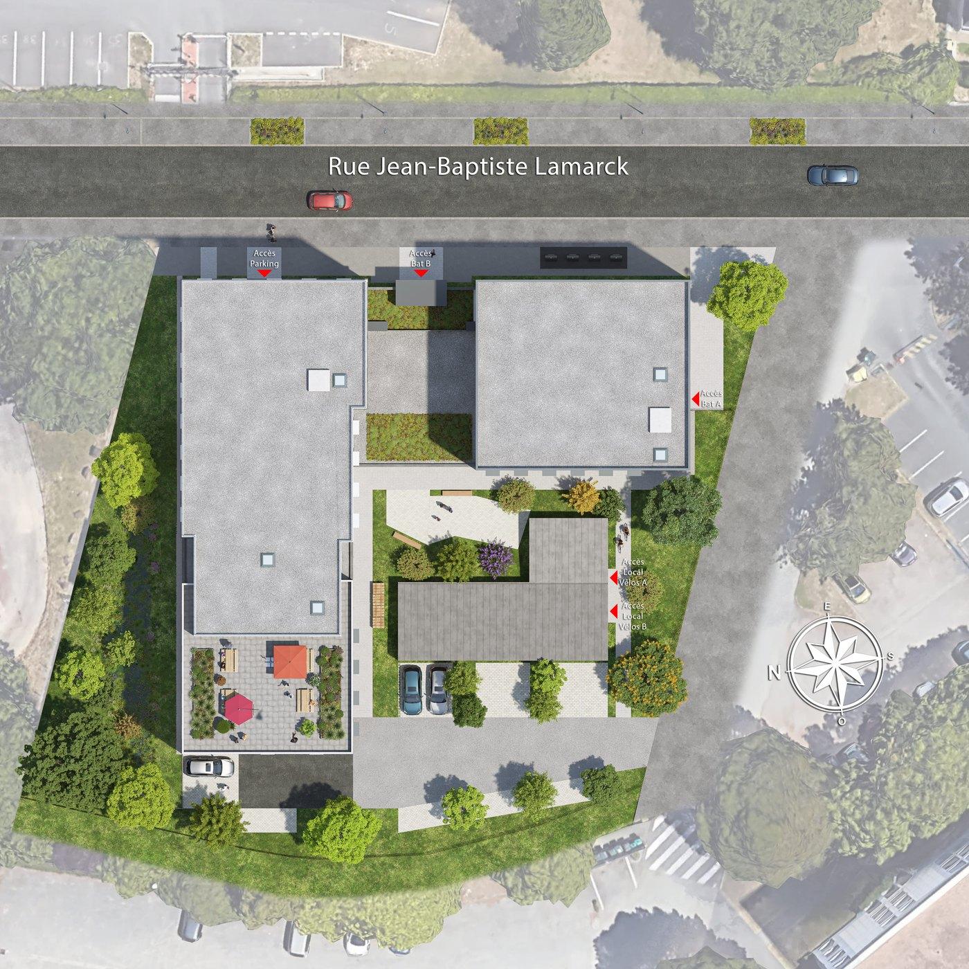 Plan de masse de la résidence Studio 142 à Angers