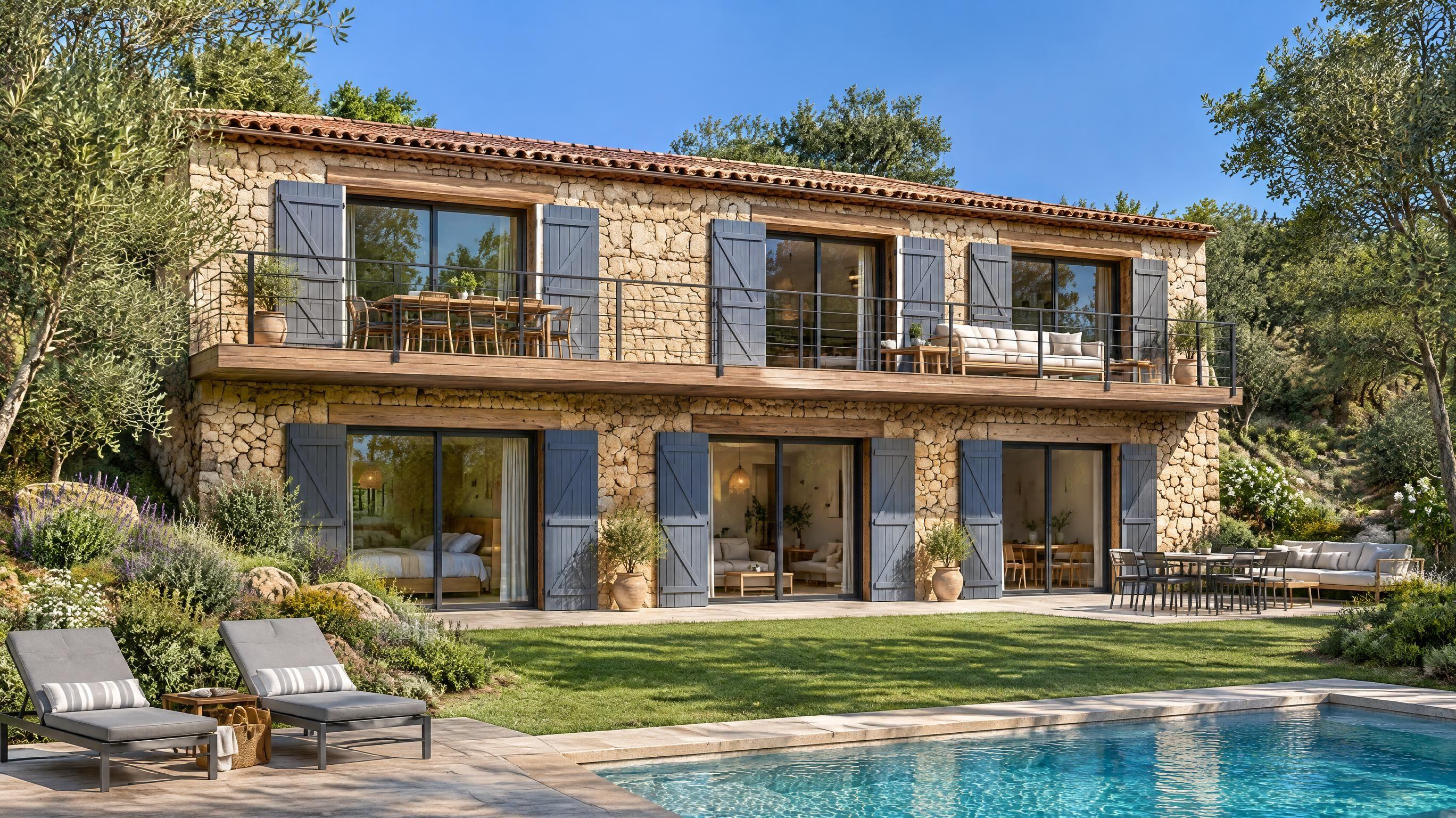 Villa à étage avec piscine privative à Sotta