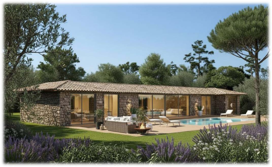 Villa d'architecte avec terrasse et piscine chauffée à Porto-Vecchio